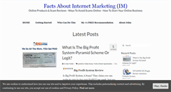 Desktop Screenshot of factsaboutinternetmarketing.com